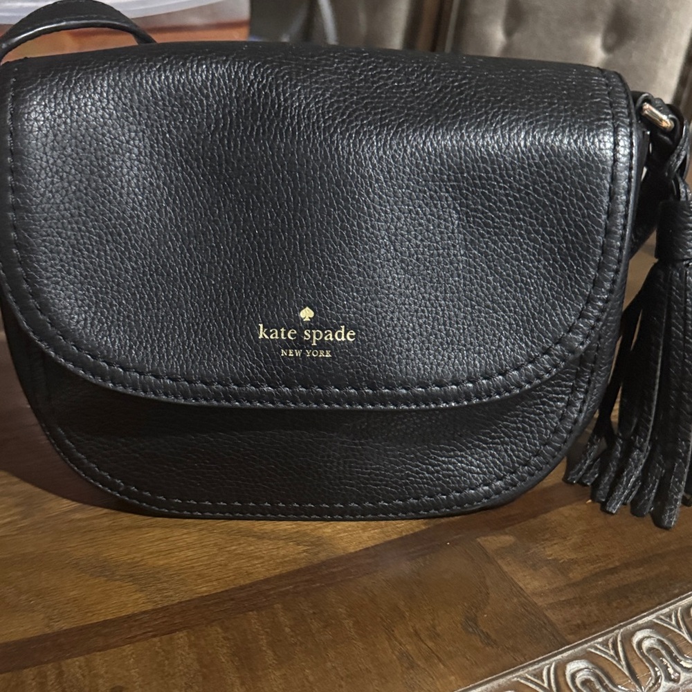 Kate Spade Black Pebbled Leather Crossbody Bag